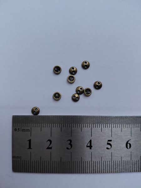 Гудзики мініатюрні металеві 4 мм Pug-12 фото